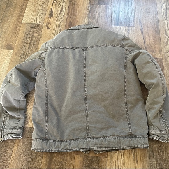 Levi’s military green warm lined jacket with hidden hood M - Picture 11 of 13